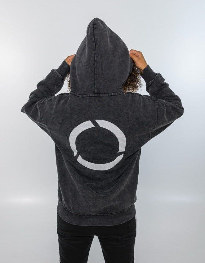 Smoked Oversize Hoodie - Circle Form