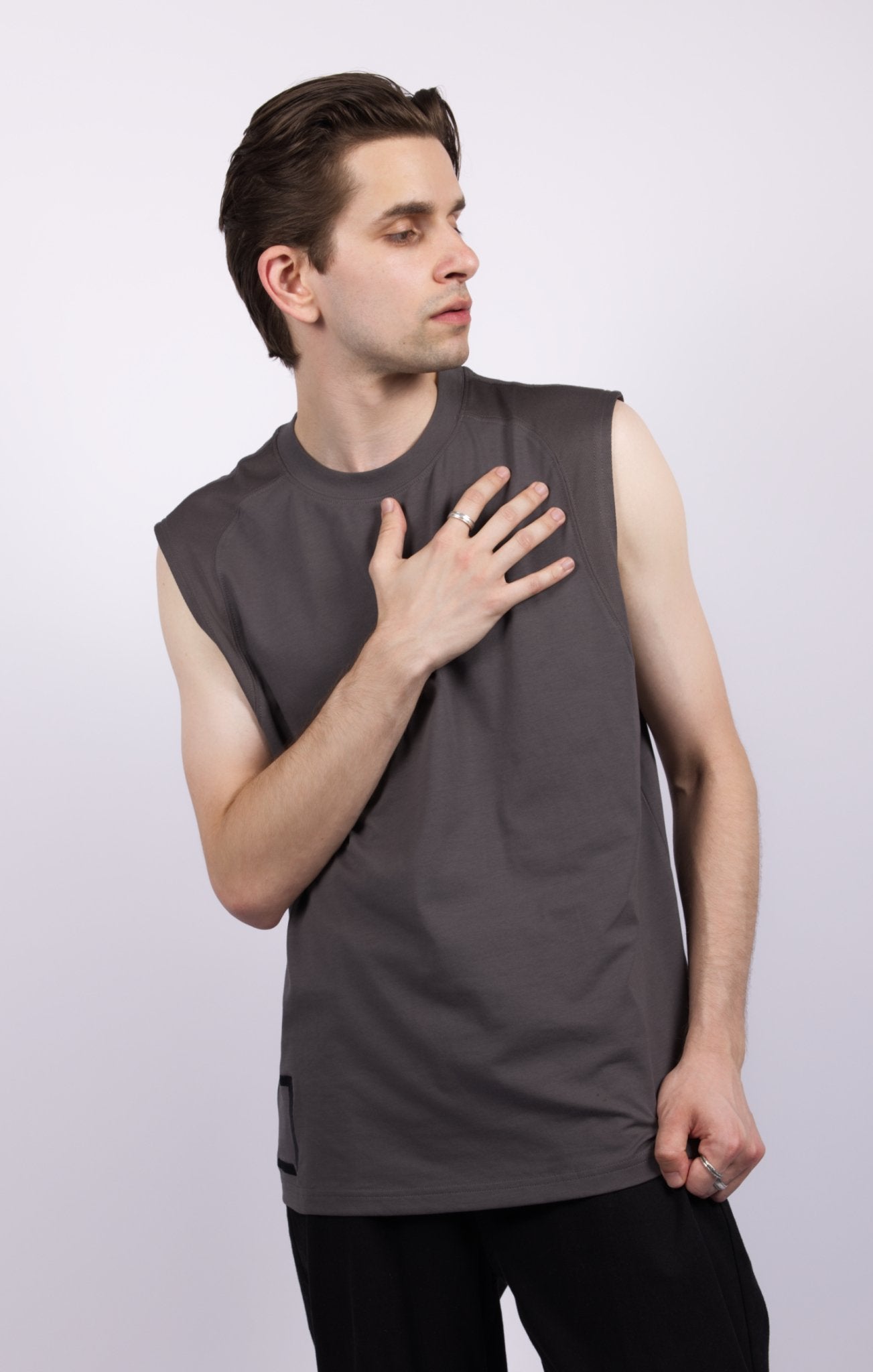 Sleeveless baggy Tee Square Form - Smoke'm
