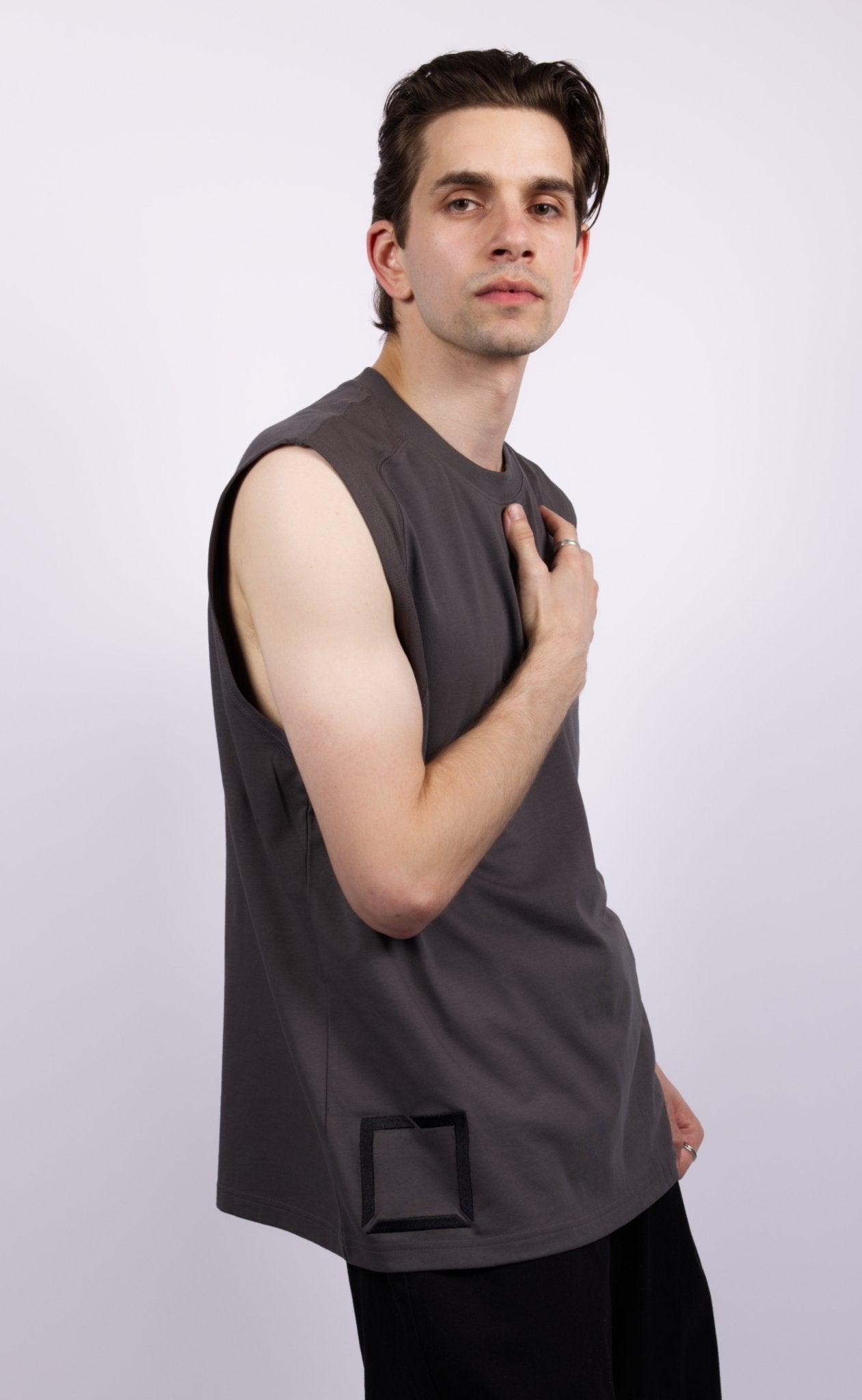 Sleeveless baggy Tee Square Form - Smoke'm