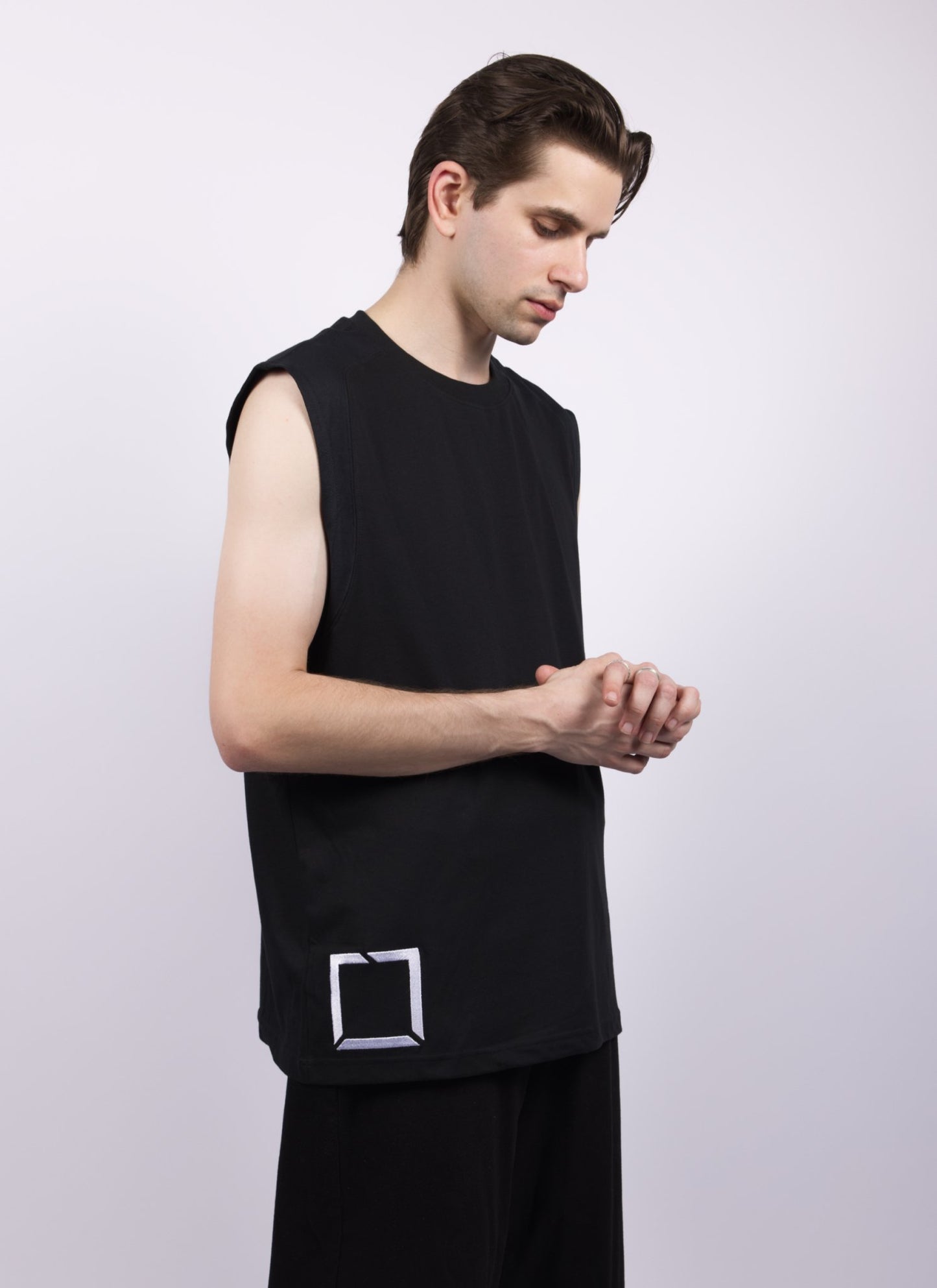 Sleeveless baggy Tee Square Form - Smoke'm