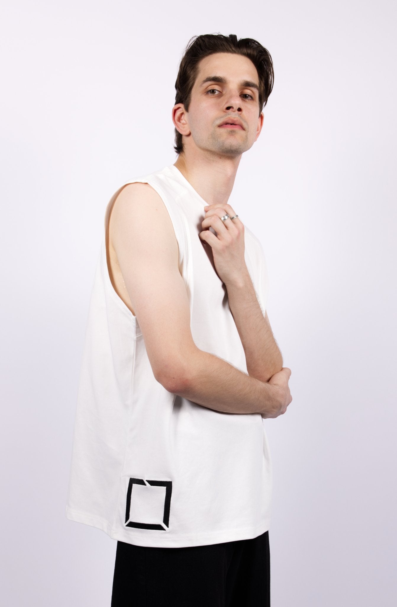 Sleeveless baggy Tee Square Form - Smoke'm