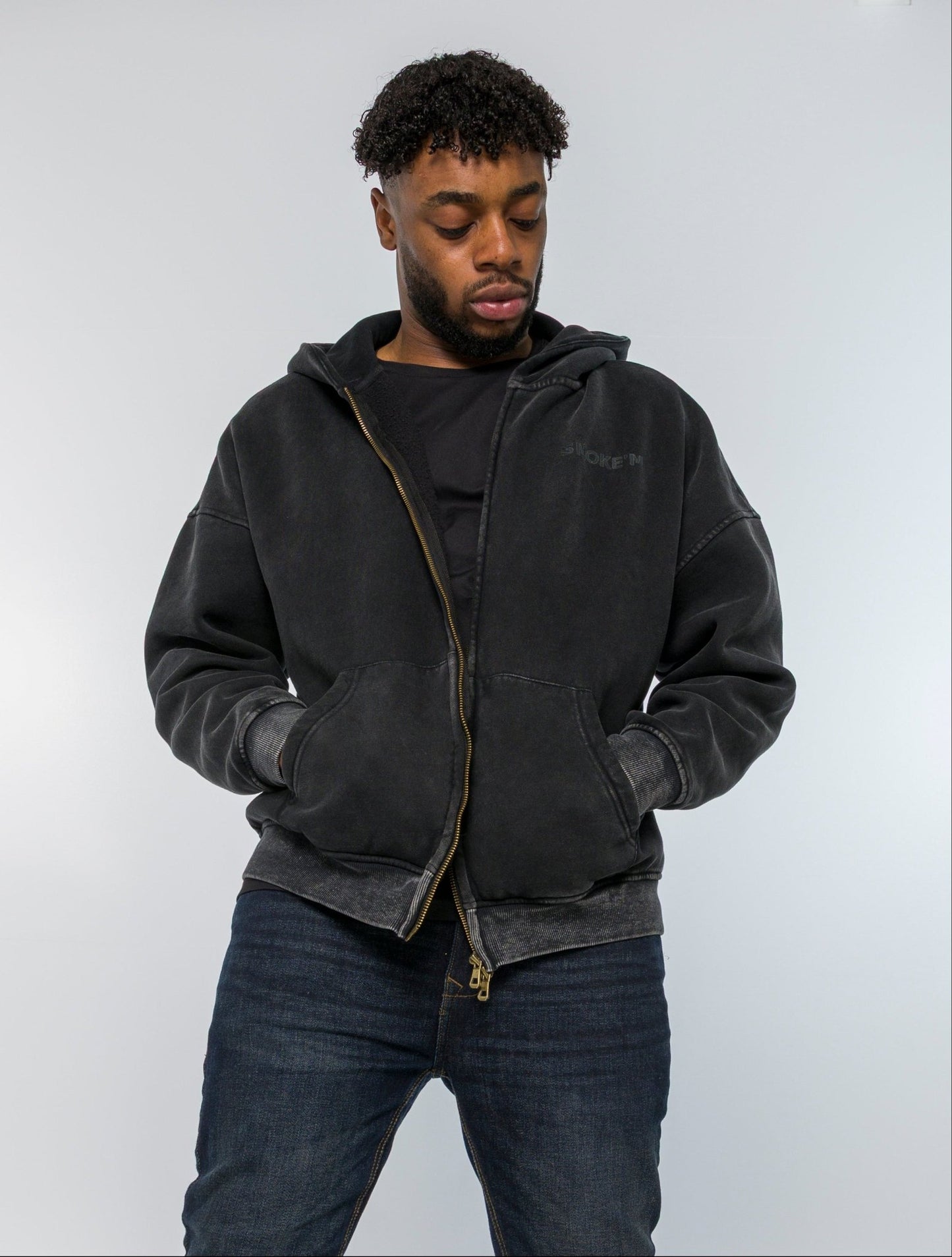 Smoked Double Zip Fleece Hoodie - Smoke'm