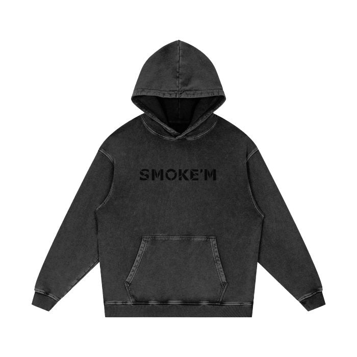 Smoked Oversize Hoodie - Circle Form - Smoke'm