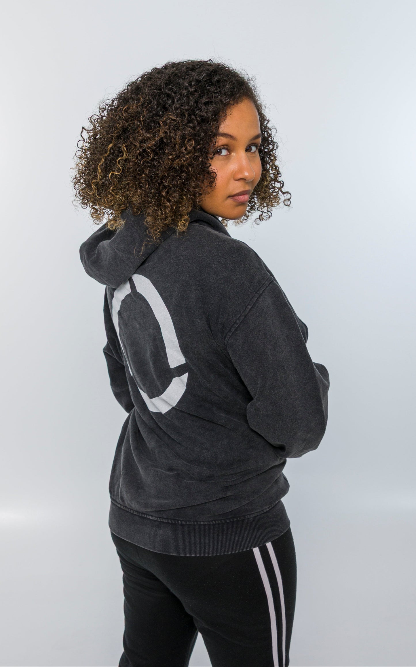 Smoked Oversize Hoodie - Circle Form