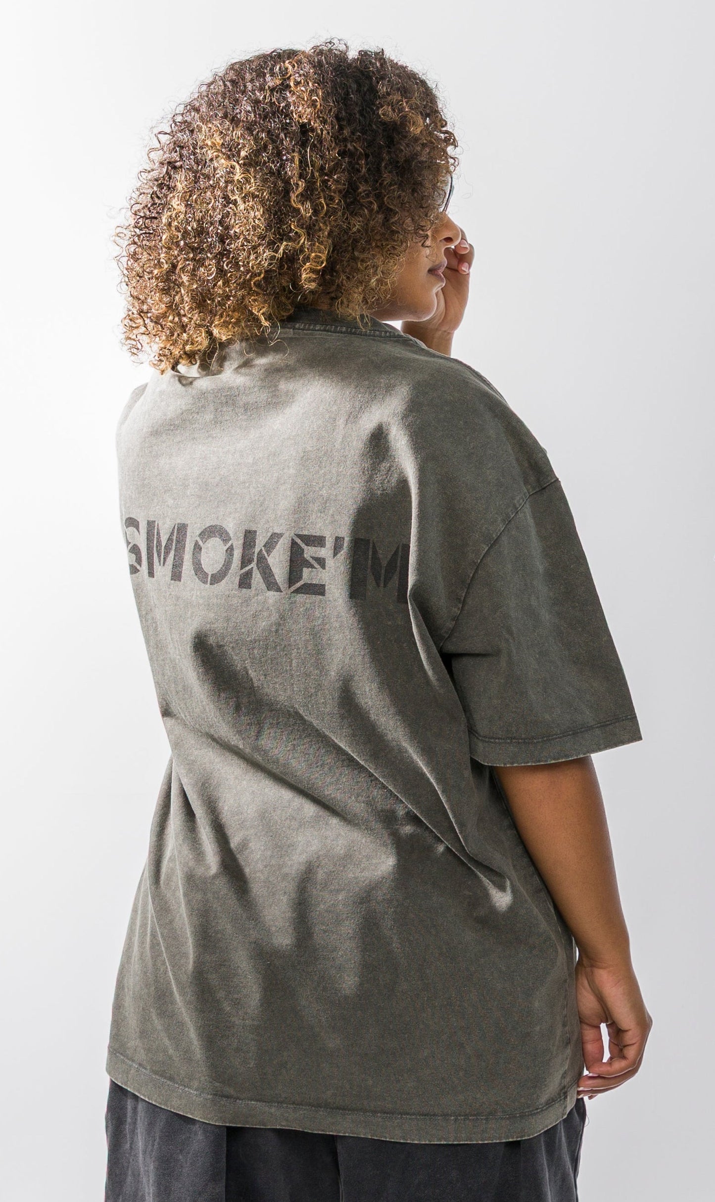 Smoked Grey Oversize T-Shirt - Circle Form