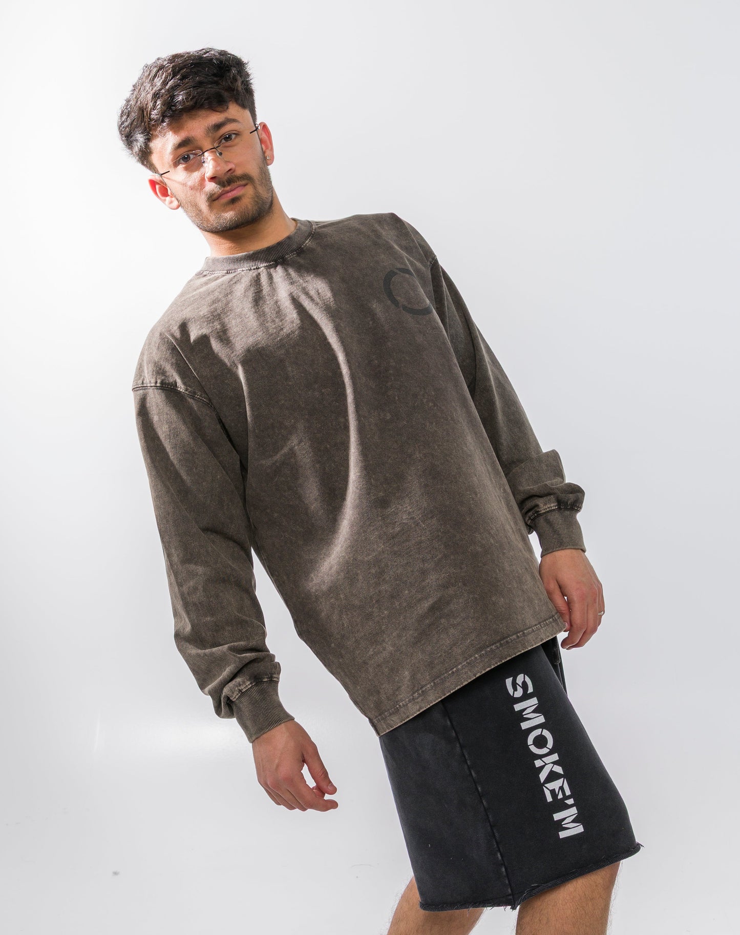 Smoked oversize Long Sleeve T-Shirt