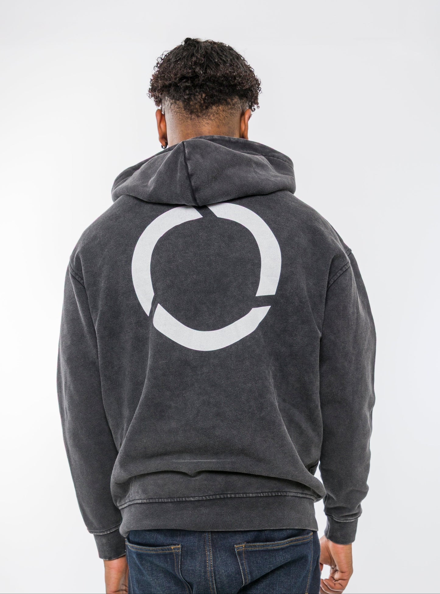 Smoked Oversize Hoodie - Circle Form
