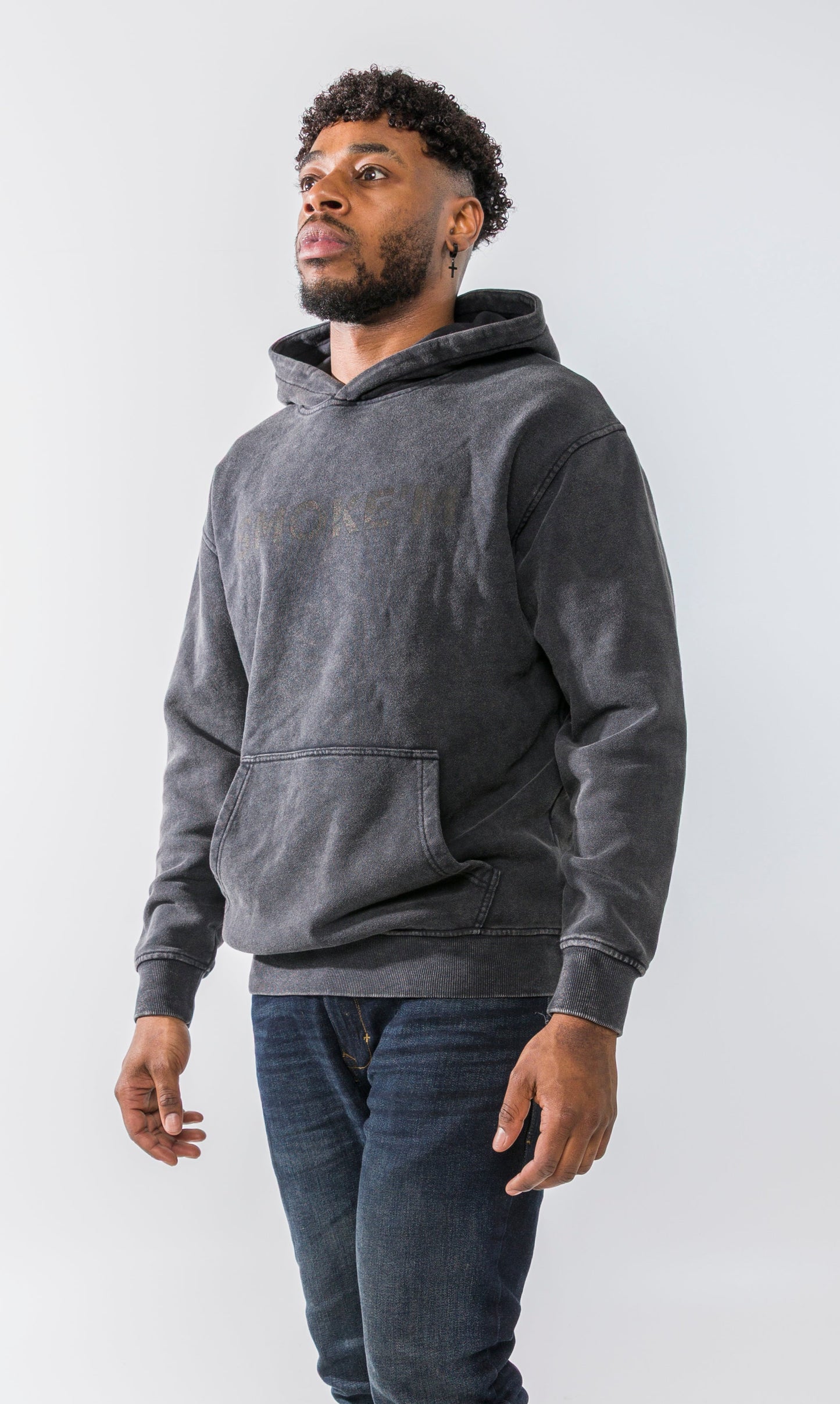Smoked Oversize Hoodie - Circle Form