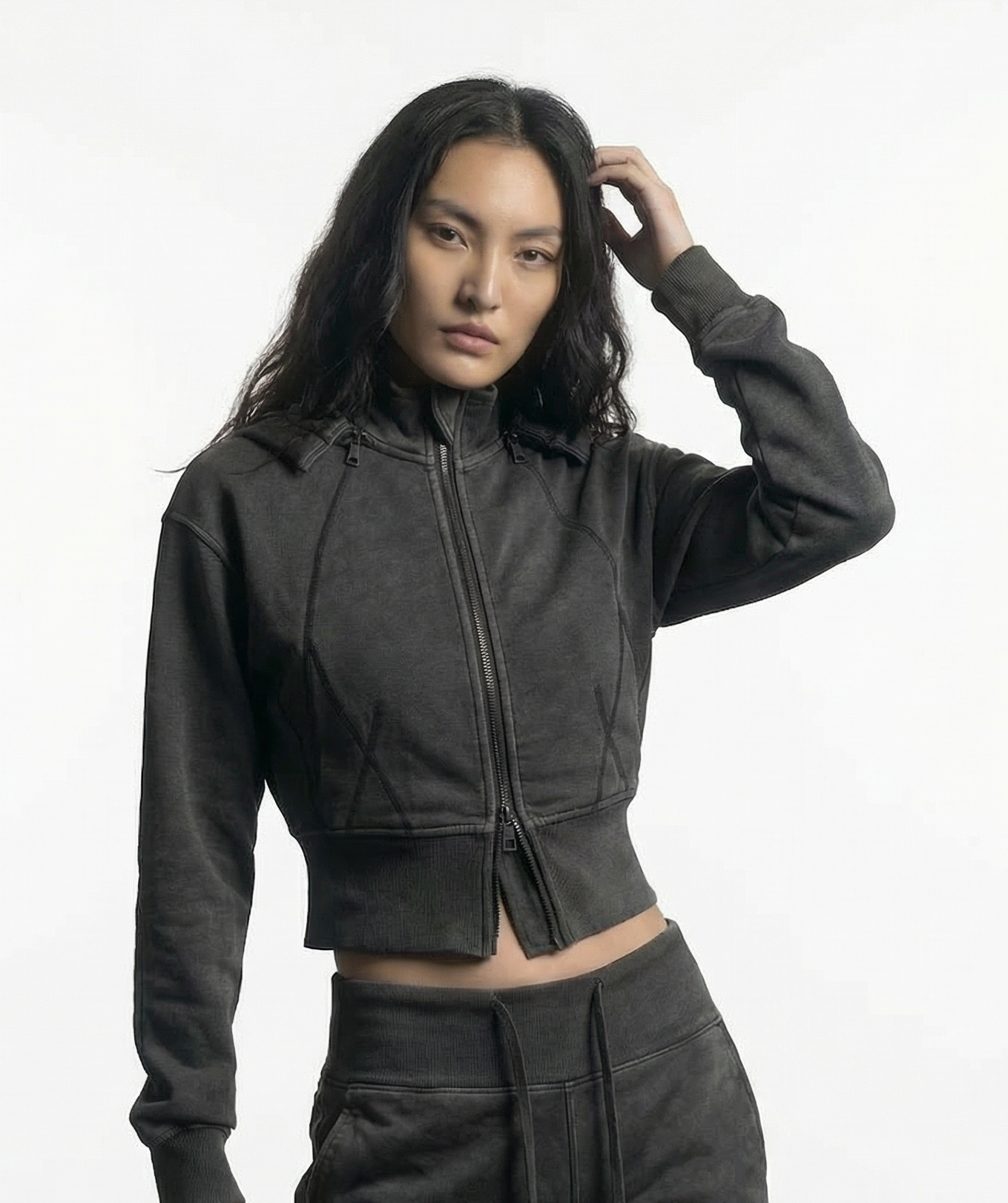 Smoked Crop Hoodie
