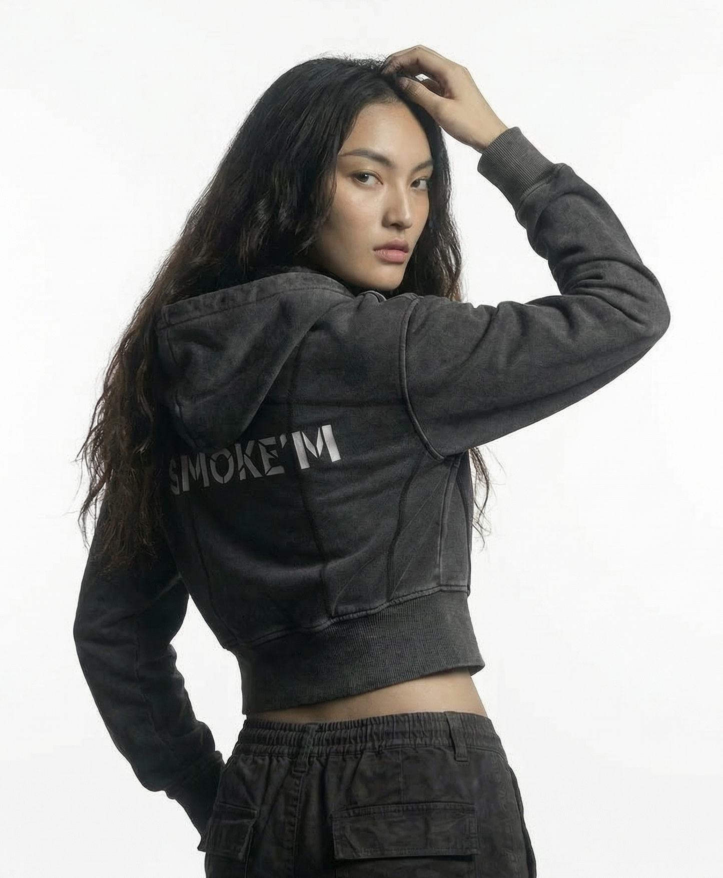Smoked Crop Hoodie