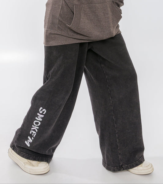 Acid Wash Straight Leg jogging bottom