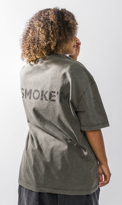 Smoked Grey Oversize T-Shirt - Circle Form