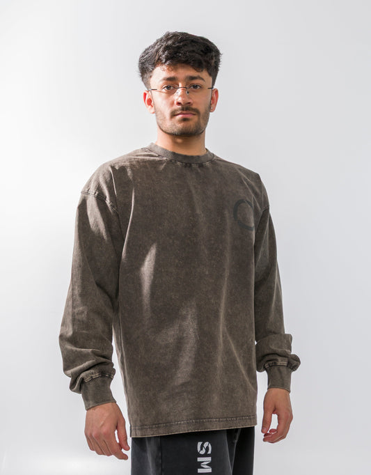 Smoked oversize Long Sleeve T-Shirt