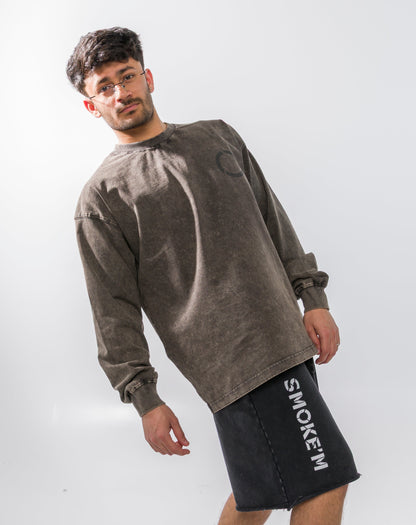 Smoked oversize Long Sleeve T-Shirt