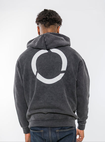 Smoked Oversize Hoodie - Circle Form